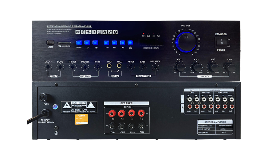 卡包功放 KM-8100 (4x100W)